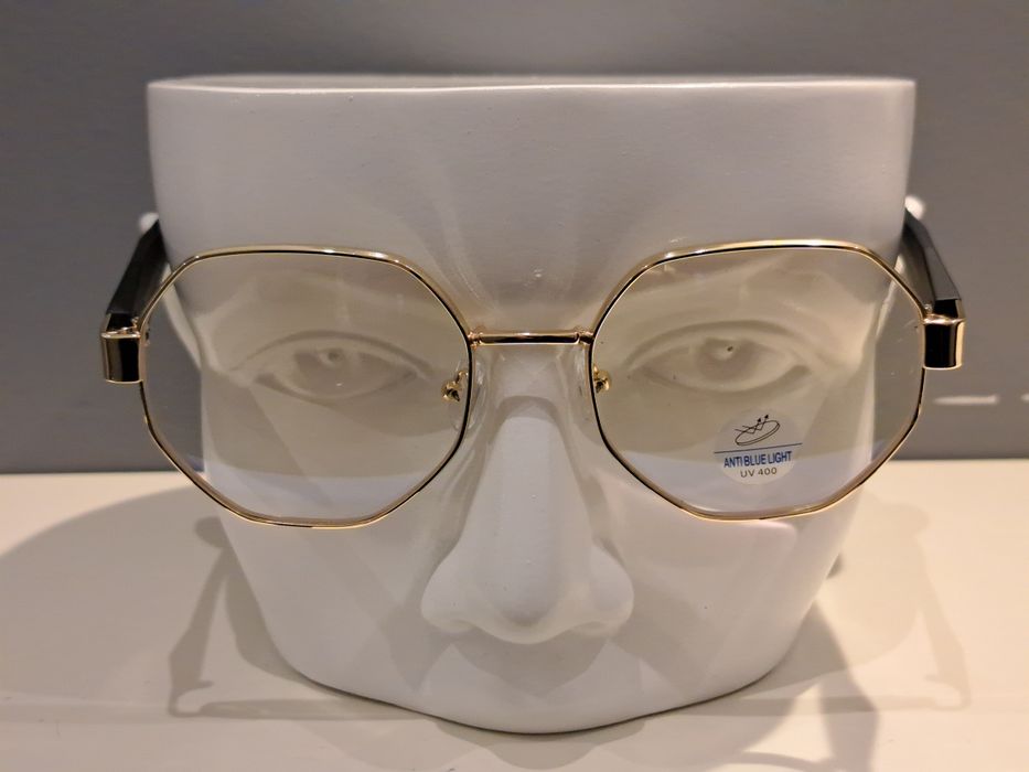 *PRADA damskie nowe oprawki korekcyjne złote okulary zerówki