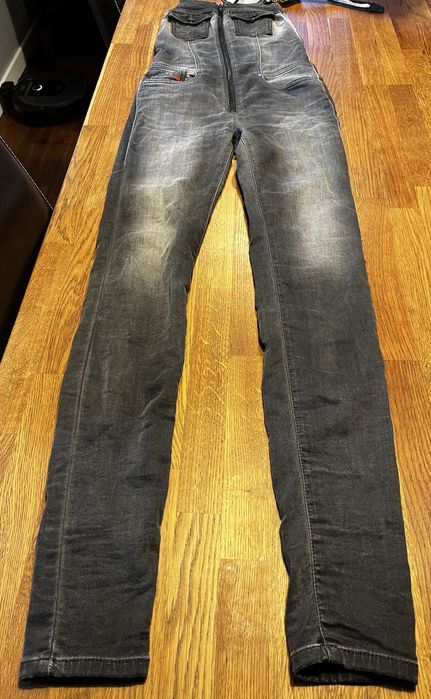 Diesel jeans ogrodniczki czarne xxs dżinsowe