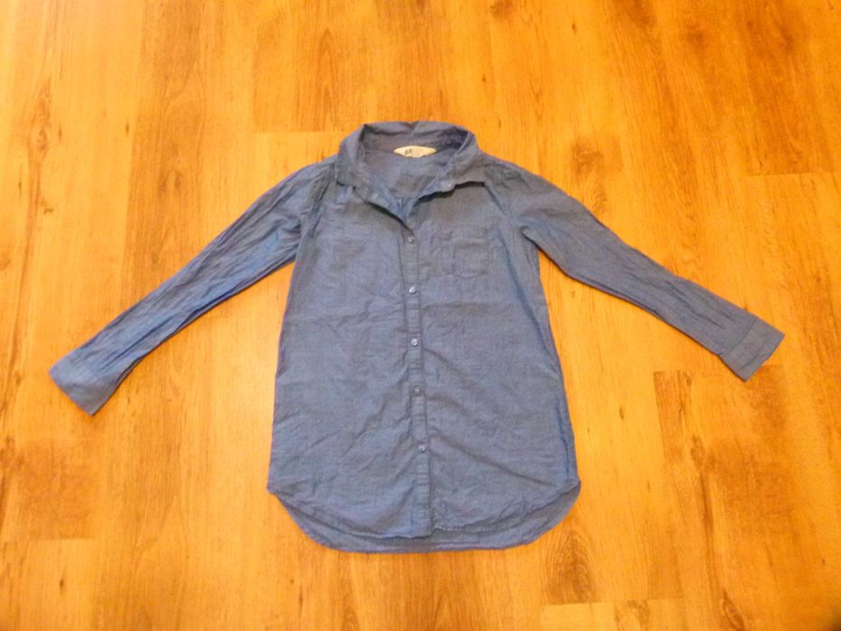 rozm 140 H&M koszula cienki materiałowe a'la jeans