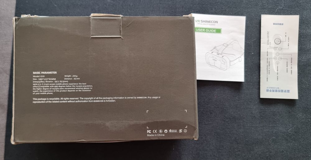 Óculos VR (Shinecon modelo G10) + Comando