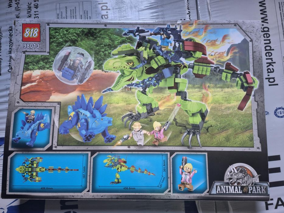 Nowy zestaw klocków Animal park dinozaury 818 lego