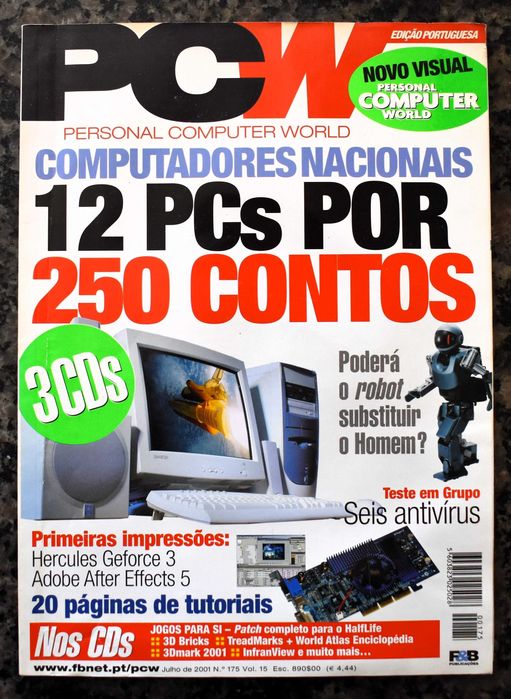 PCW Magazine (Personal Computer World) Issue No. 175 + 3 CD-ROMs (2001)64551535361155121