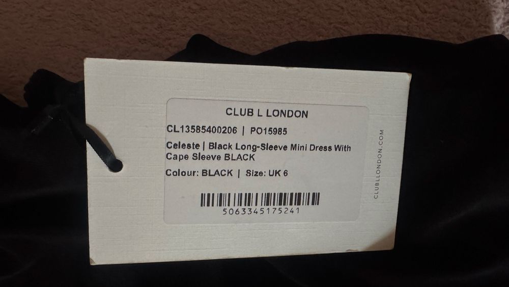 Сукня на випускний, вечірня сукня  xs, s, чорна ,  Club L London .