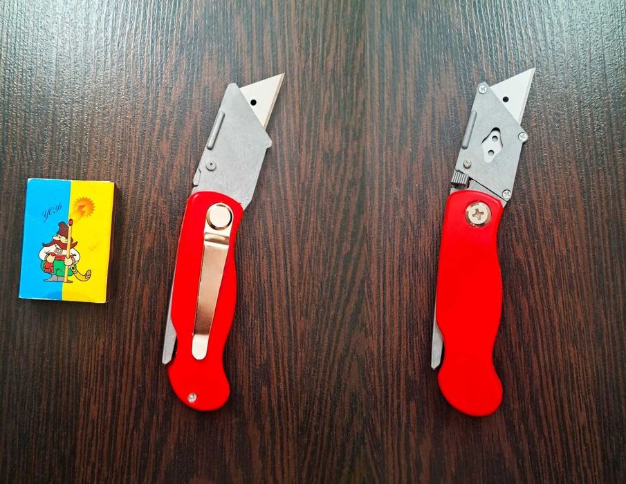 Нож складной строительный Лезвие трапеция