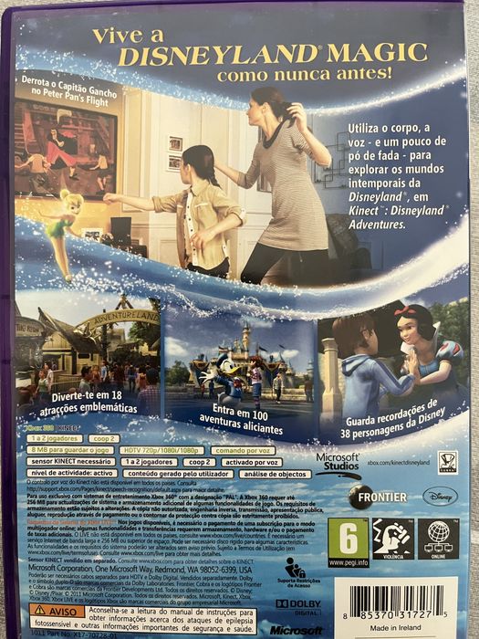 Jogo disneyland xbox 360 kinect