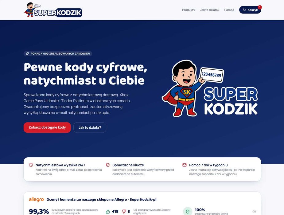 Gotowy dochodowy biznes e-commerce na sprzedaż - dobra cyfrowe, Allegro, własny sklep, AI i automatyzacja