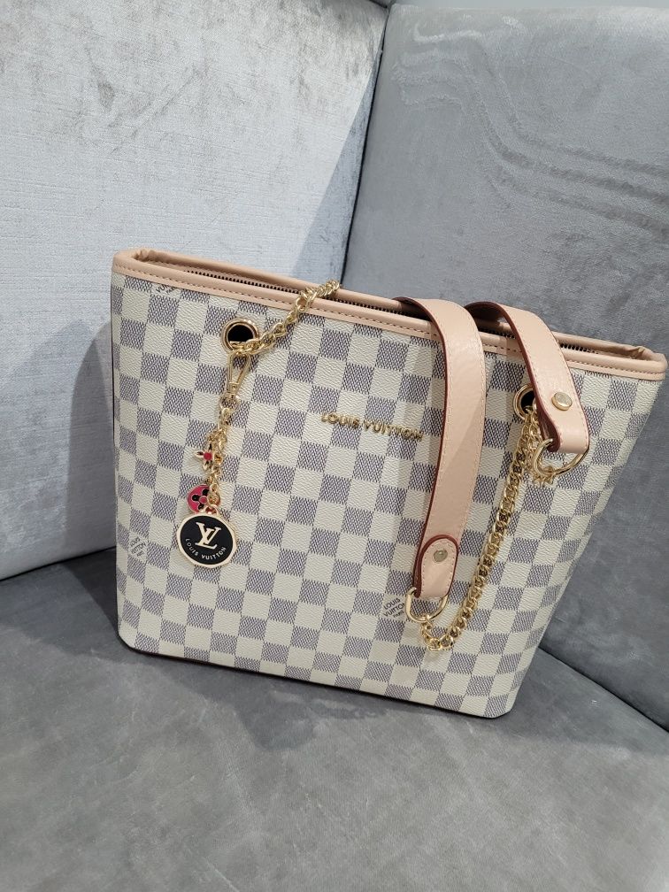 Torebka Louis Vuitton azzur jasna szachownica zdj realne LV •