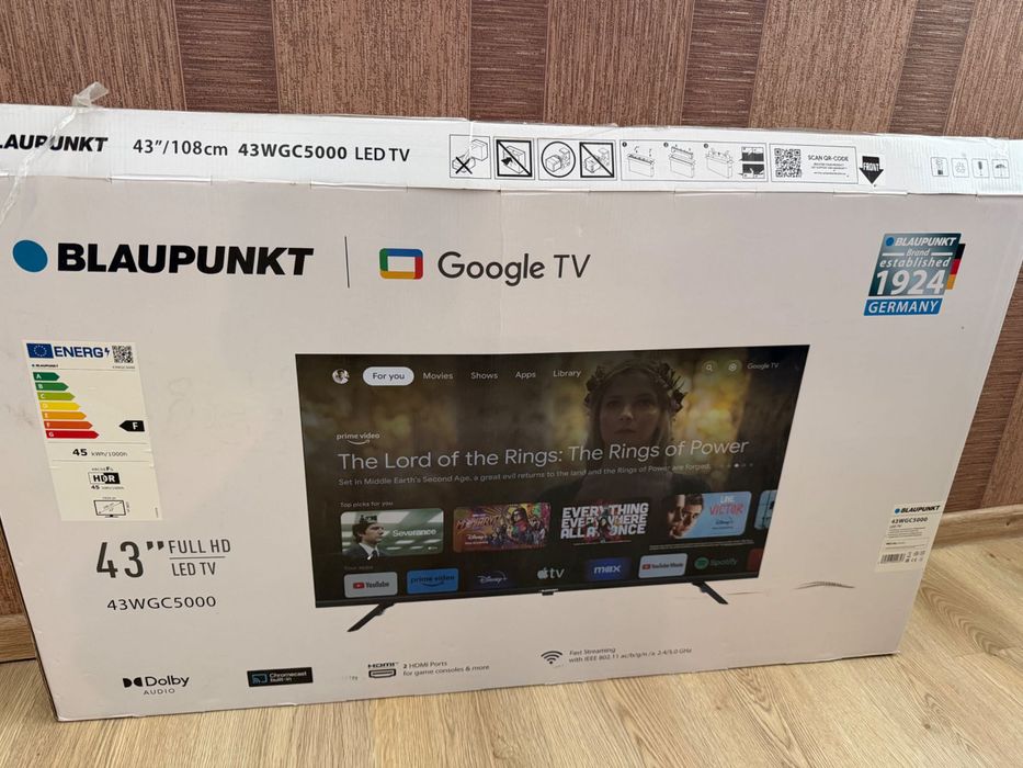 Продам телевізор 43 дюма BlAUPUNKT Wi-Fi, Smart, 4k LED