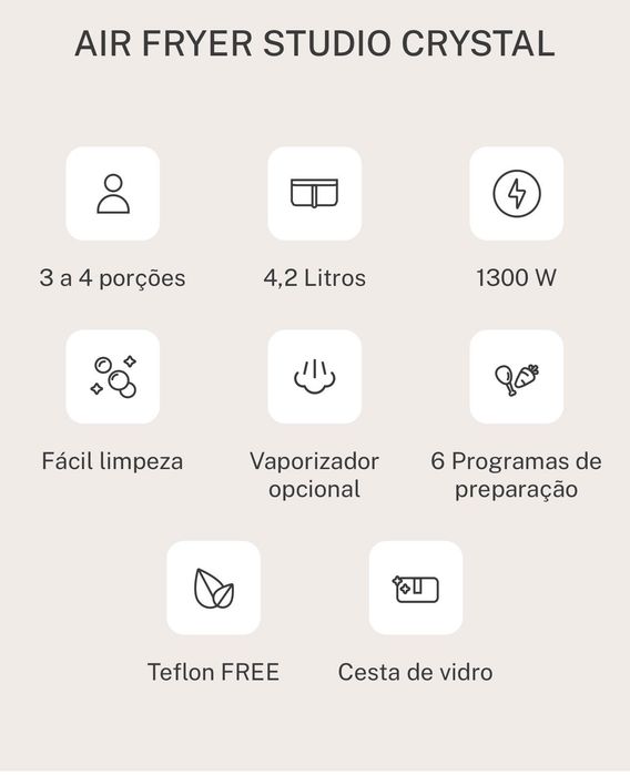 Airfryer Cozinha a vapor com garantia