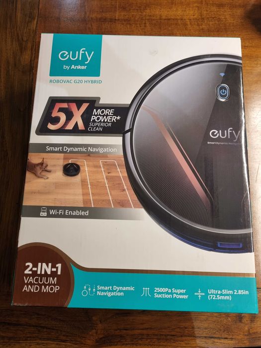 EUFY RoboVac G20 Hybrid
Vacuum & Mop Robot – Used, Original Packaging