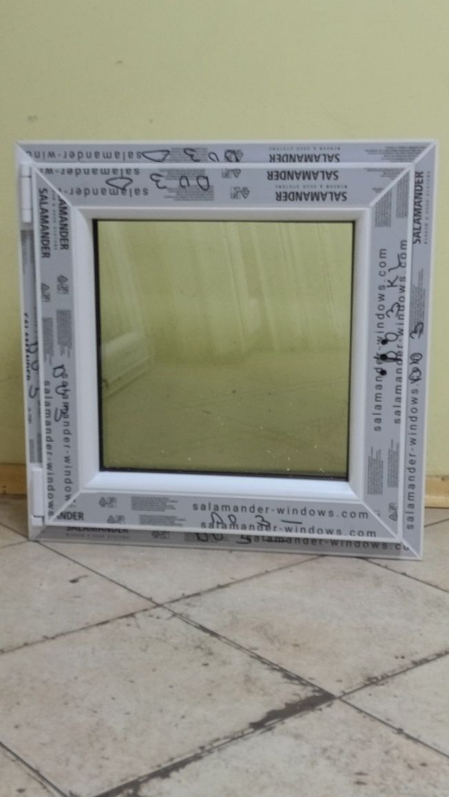 Okno 600 x 600 pcv białe nowe Janikowo • OLX.pl