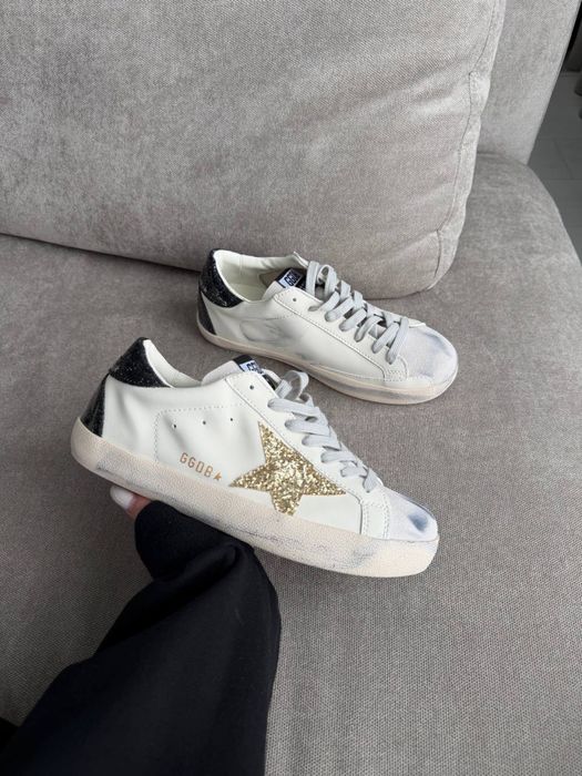 Golden Goose White Gold Black Оригинал Кроссовки Женские Белые Кожаные Premium Luxury Casual Новые Размеры 36-40