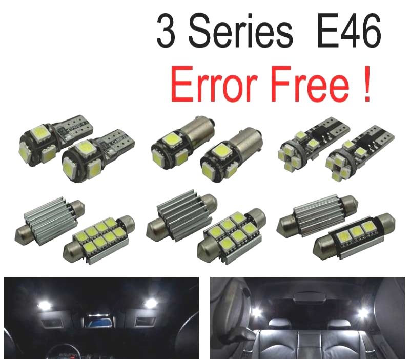 KIT COMPLETO DE 20 LÂMPADAS LED INTERIOR BMW E46 M3 318I 318TI 323I 323IS 325I 325XI 328I 99-05