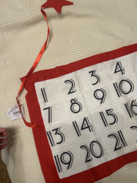 Świąteczna poszewka Poduszka kalendarz adwentowy