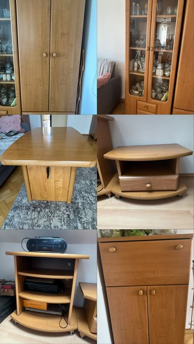 Zestaw mebli 6 elementow do salonu sypialni w stanie idealnym