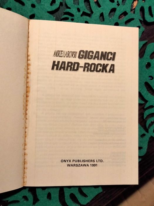 Książka Andrzej Laskowski pt. Giganci Hard Rocka .