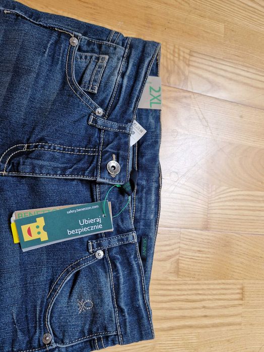 Nowe z metką spodnie jeansy Benetton 11-12 lat 160 cm