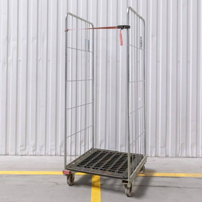 Rollkontener (rollcage, rollbox) wózek siatkowy transportowy czarny