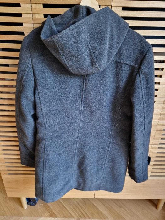 Płaszcz męski dwurzędowy Próchnik - rozmiar S - z kapturem