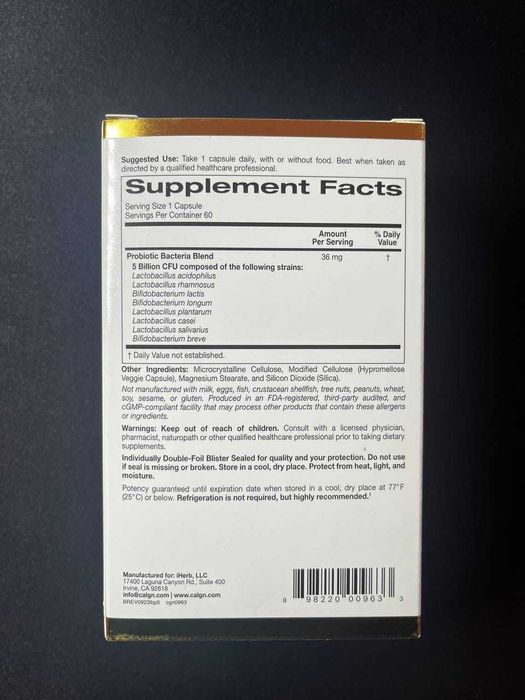 California Gold Nutrition, LactoBif® 5 Probiotics (CGN-00963)