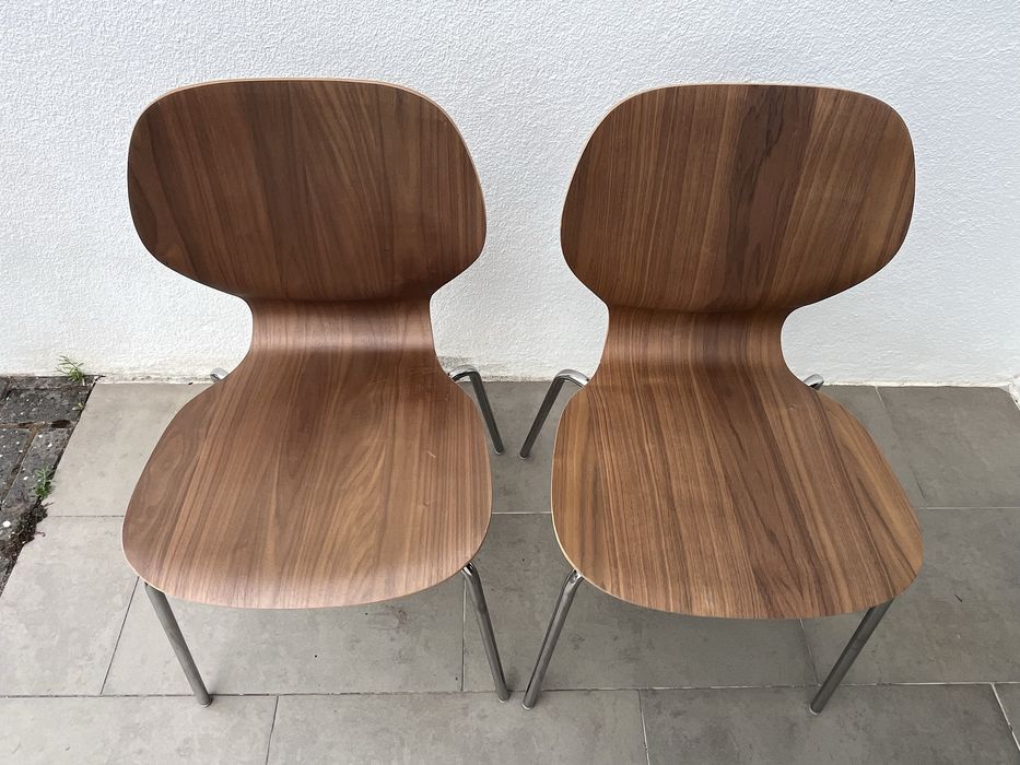 Cadeiras Cromadas Nogueira Ikea