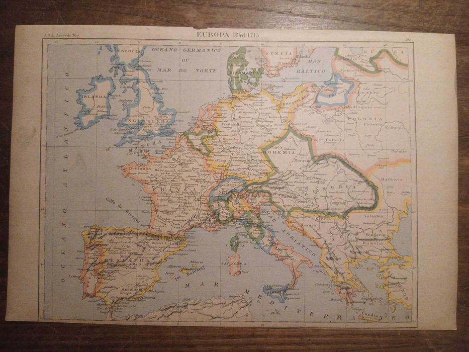 Mapa Europa 1648-1715 (Final do Séc XIX, Início do Séc. XX)
