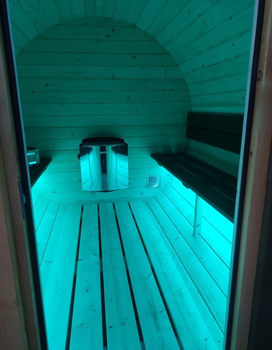 Sauna ogrodowa beczka