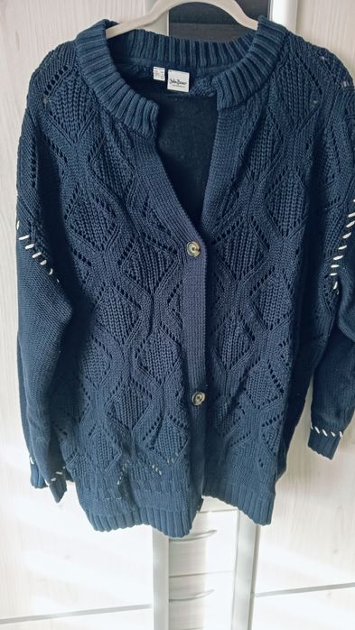 Sweter Bonprix 48/50, granatowy