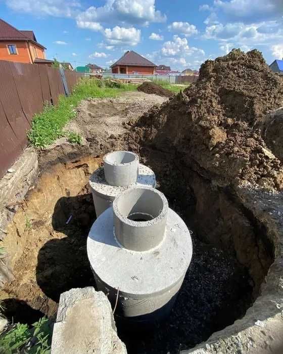 Продаж Бетонні кільця Доставка круги Вигрібна яма Копання септика Копка вигрібних ям Під ключ Траншеї Люки Труби