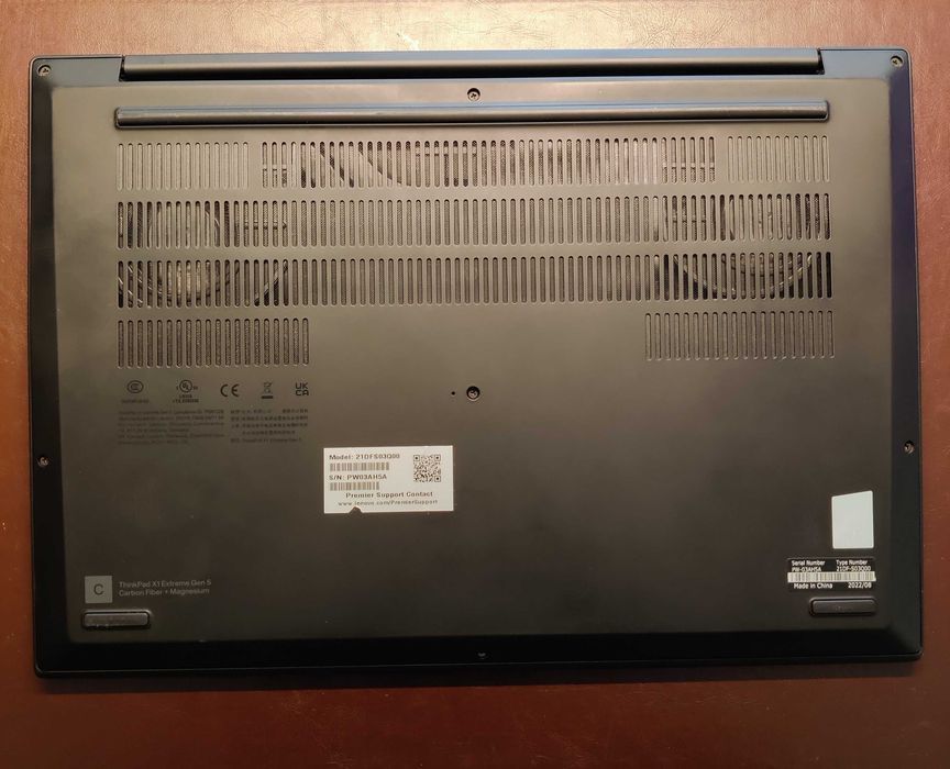 ThinkPad X1 Extreme Gen 5 • i7-12800H • 64GB DDR5 • RTX 3050 Ti