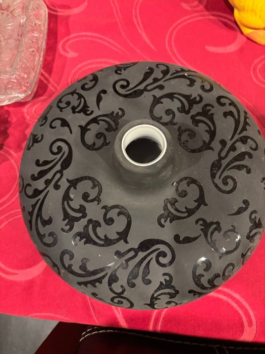 Jarra ou adorno preto pesado muito elegante e muito bom