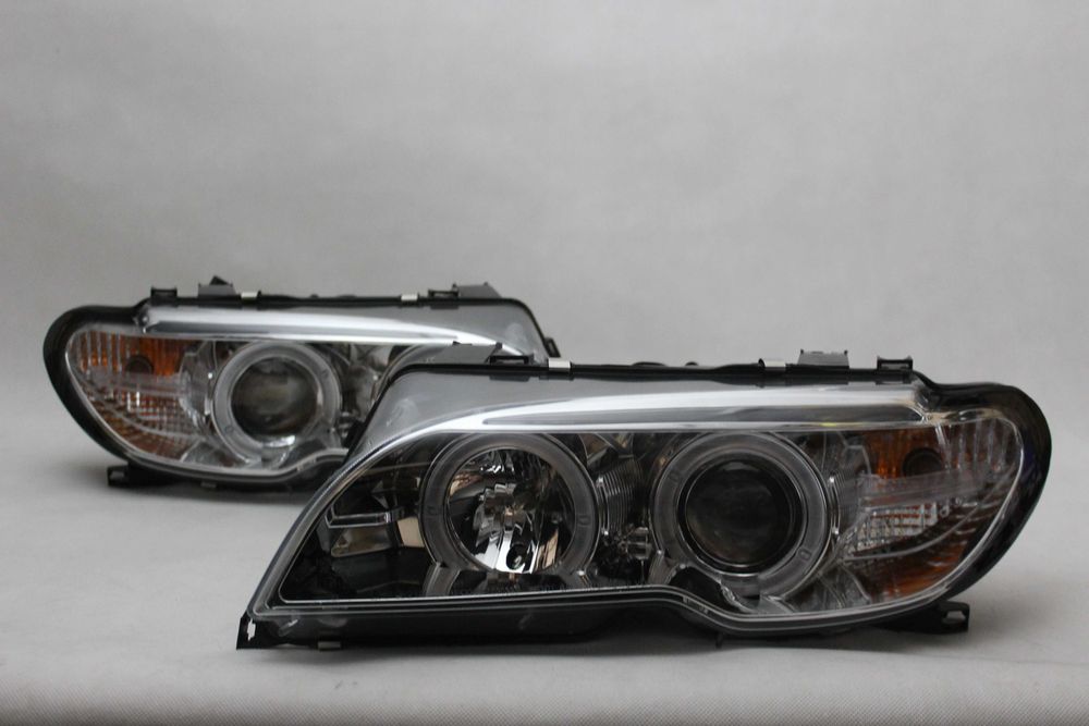 Lampy przednie przód BMW E46 COUPE 03-06 D2S CCFL LED XENON RINGI CHRO