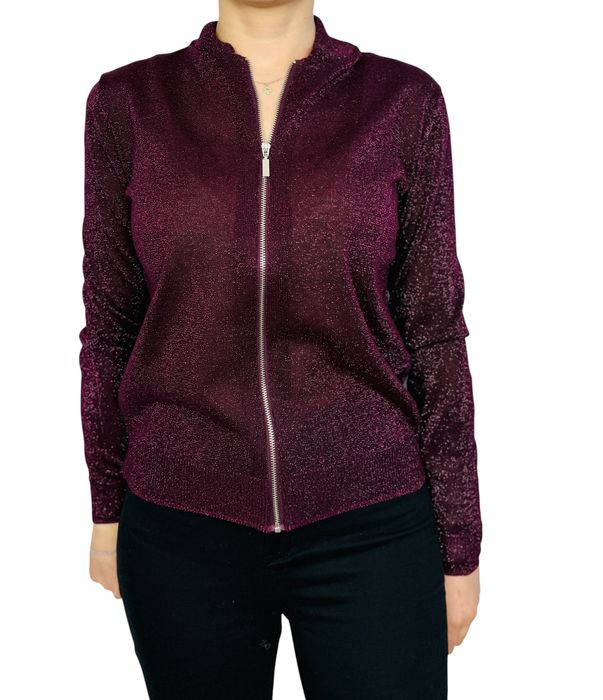 Fioletowa bluzka na suwak L 40