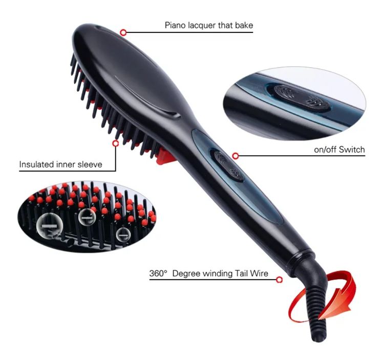 Escova elétrica para alisamento cabelo