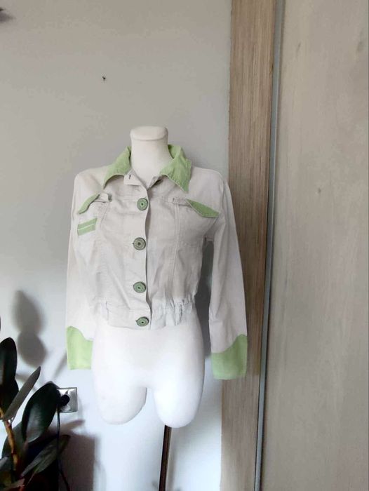 Kurtka jeansowa biała, rozmiar S/36