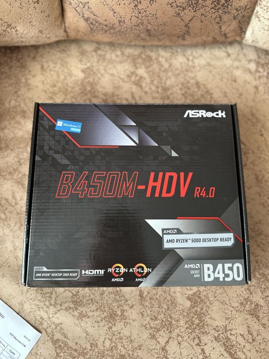 Материнская плата ASRock B450M-HDV R4.0 Socket AM4