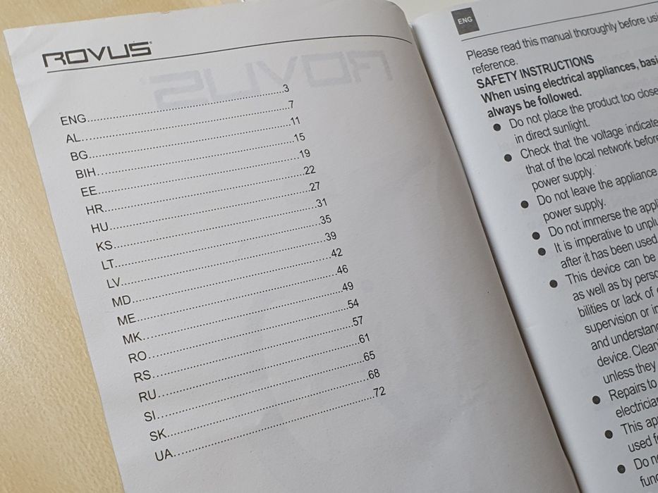 Parownica do ubrań ROVUS