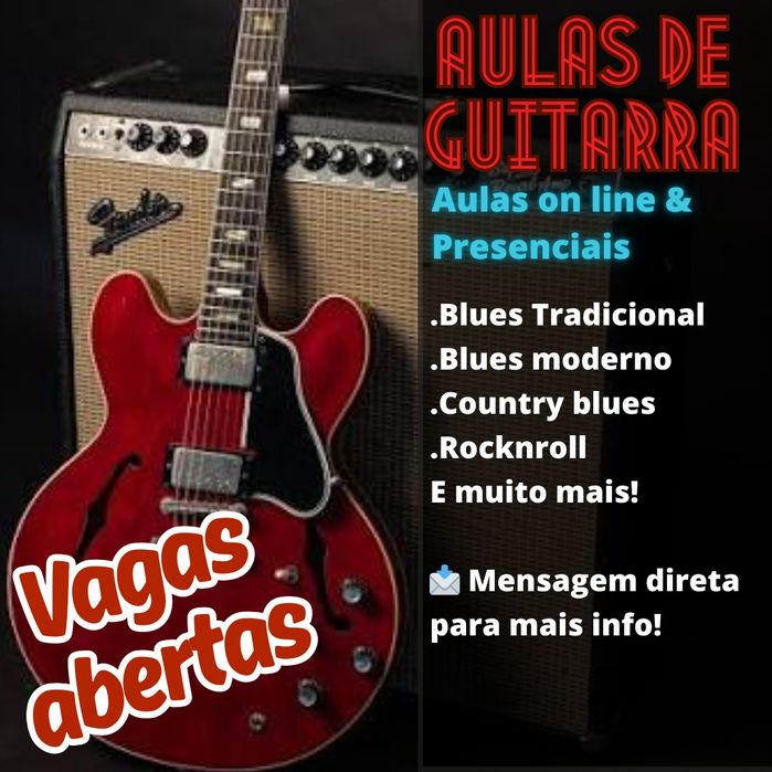 Aulas de guitarra presencial / online