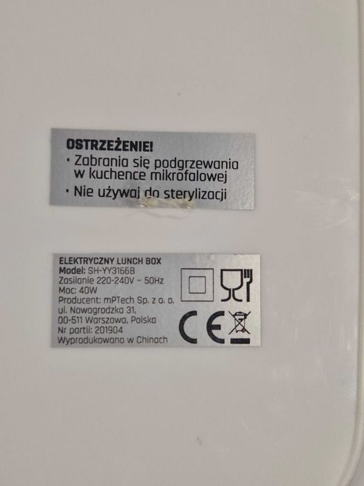 Lunchbox elektryczny Hoffen SH-YY316B