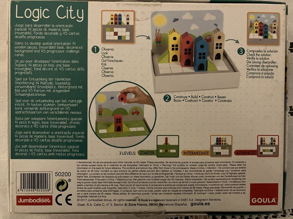 Jogo Logic City da GOULA 3+ ( completo/ optimo estado)