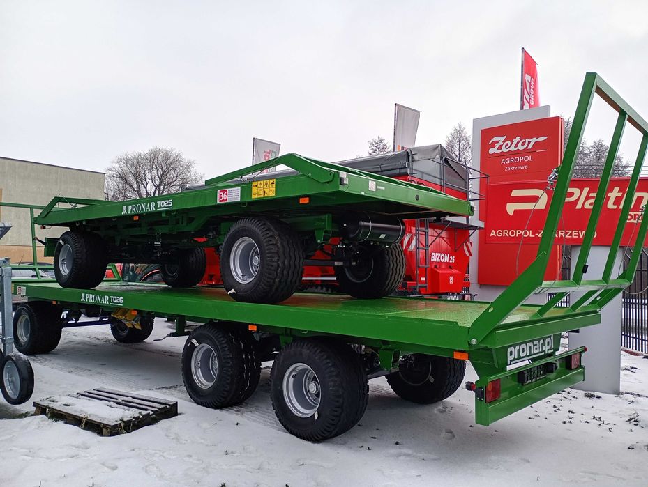 Przyczepa platformowa do bel PRONAR T026, 3 osiowa, rok 2025, PROMOCJA