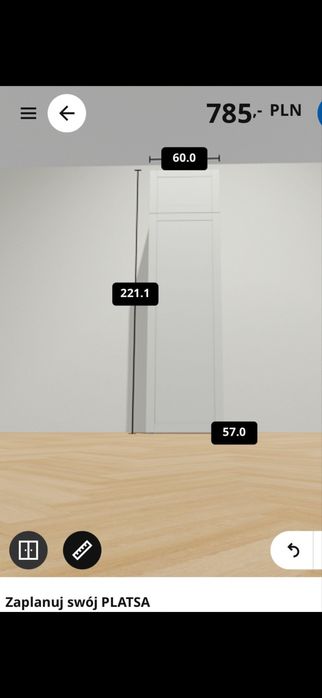 Szafa IKEA PLATSA 221x60 cm jak nowa