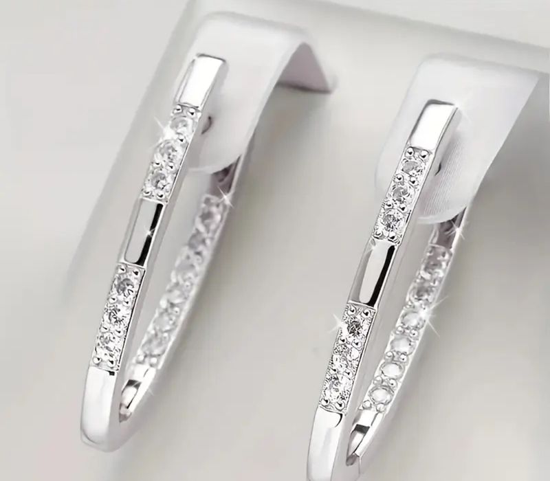 Вишукані срібні сережки 925s проби серебро