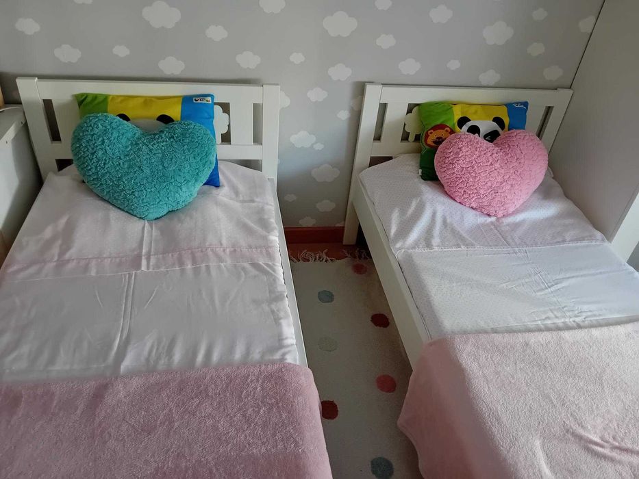 Cama branca completa criança - IKEA - KRITTER (70x1,60)