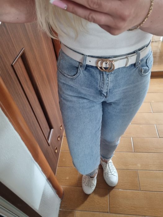 Spodnie jeansowe wysoki stan Super skinny S/M