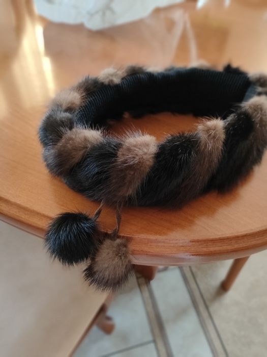 Szal komin opaska 3 w 1 norki naturalne