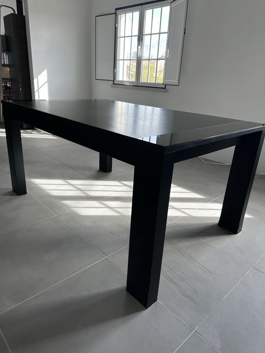 Mesa extensivel de jantar preta