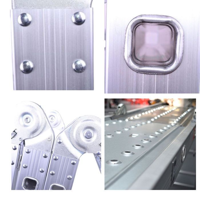 Драбина алюмінієва трансформер 4x4 лестница 4.7м алюминиевая до 150кг