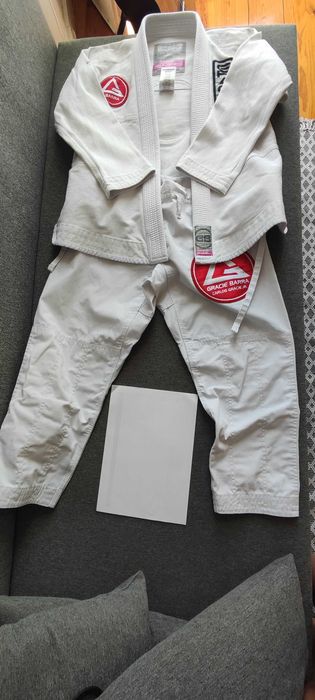 Kimono Feminino Gracie Barra, tamanho F1, branco, usado, bom estado