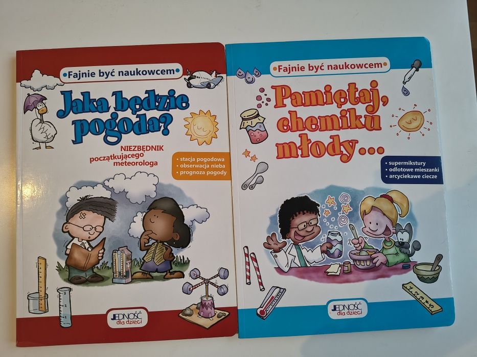Dwie książki z serii Fajnie być naukowcem